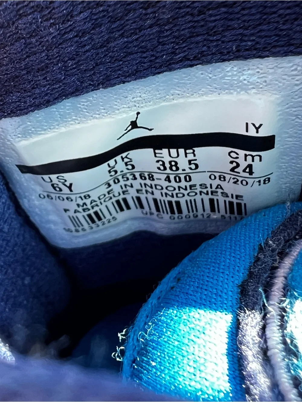 CLEAN Air Jordan 8 size 6 Mens Snowflake Blue shoes